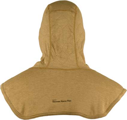 PGI BarriAire Gold Particulate Hood - Critical Coverage with Extended Bib and Rib Knit Face Opening 39701-00-194071 - Back