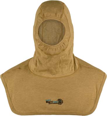 PGI BarriAire Gold Particulate Hood - Critical Coverage with Extended Bib and Rib Knit Face Opening 39701-00-194071 - Front