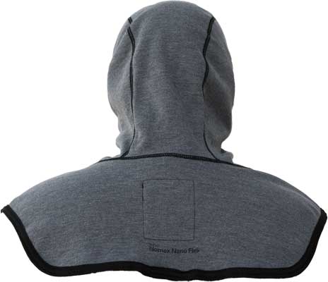 PGI BarriAire Silver Particulate Hood - Comprehensive Coverage with Extended Bib and Nomex<sup>®</sup> Nano Flex Sure‑Fit<sup>™</sup> Panel and Face Opening 39707-00-169093 - Back