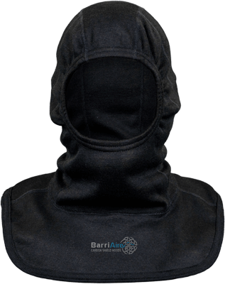 BarriAire Carbon Shield<sup>™</sup> Elite Pro Short Particulate Hood Comprehensive Coverage with Nomex<sup>®</sup> Nano Flex Sure‑Fit<sup>™</sup> Panel and Face Opening 39709-00-192198